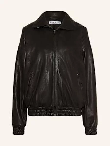 Acne Studios Kurtka Skórzana schwarz