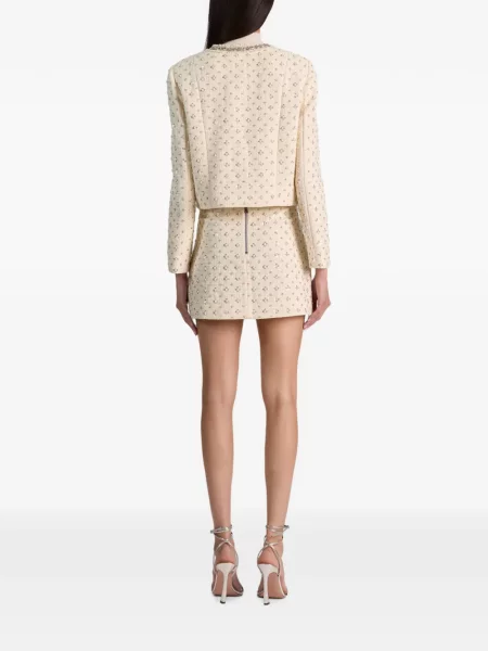 Fusta mini Alice + Olivia alb