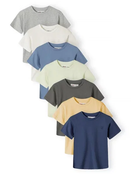MINOTI Tricou albastru marin / galben deschis / metalic / verde deschis gri