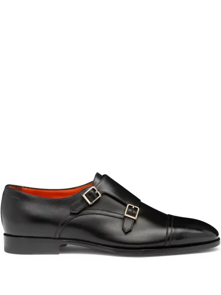 Pantofi monk Santoni din piele negru