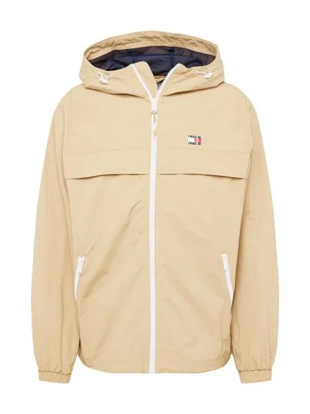 Tommy Jeans Átmeneti dzseki CHICAGO homok / sötétkék / piros fehér