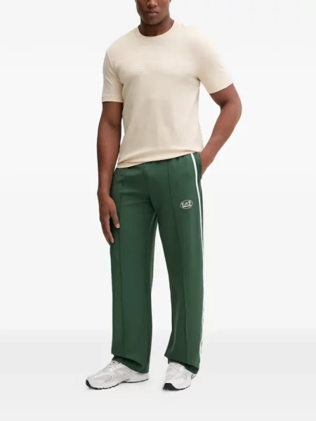 Ριγέ τρέξιμο παντελόνι Ea7 Emporio Armani με σχέδιο πράσινο