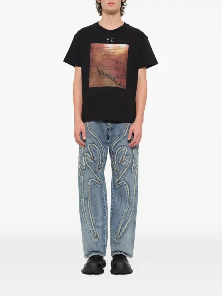 Tricou Thug Club cu imagine negru