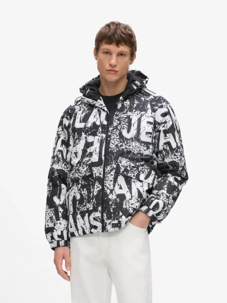 KARL LAGERFELD JEANS Prechodná bunda čierna biela
