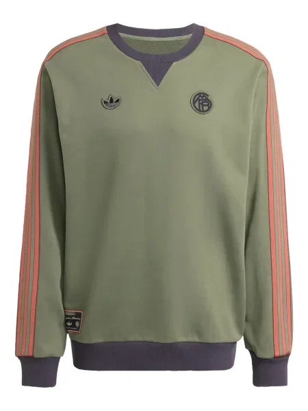 Semišové kalhoty Adidas s kapucí s kulatým výstřihem zelené