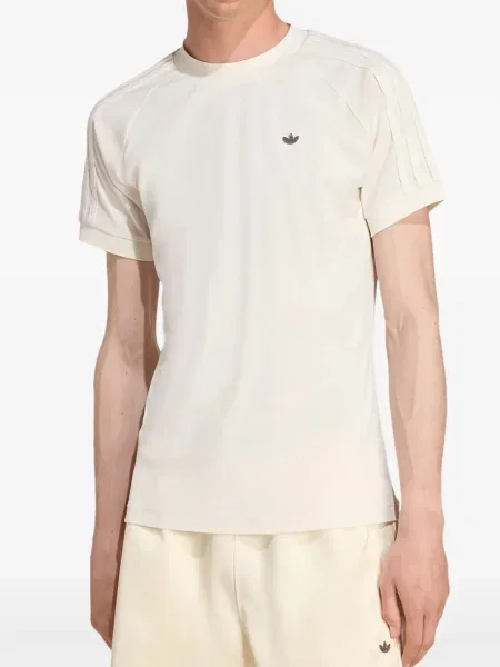 Top Adidas tricotate cu broderie negru