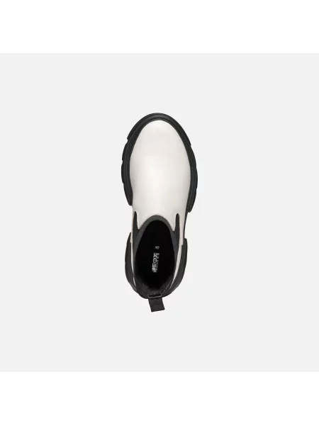 Geox Cizme J Junette Girl M Écru negru