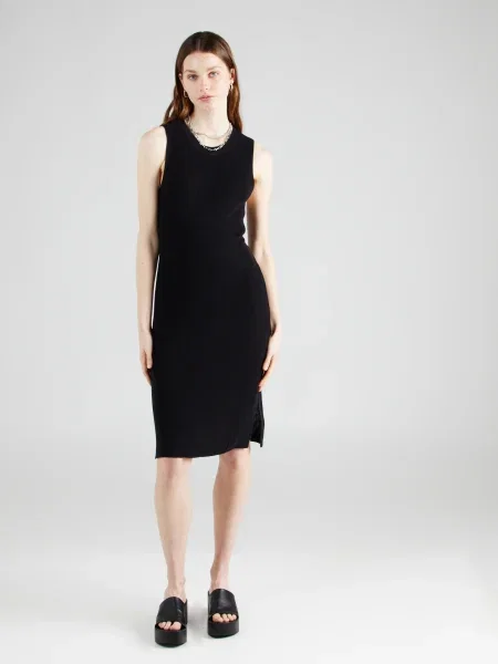 VERO MODA Pletena obleka NEWLEXSUN' črna