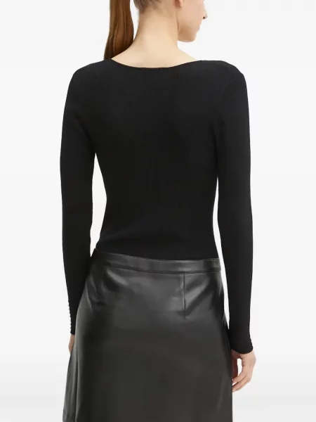 Rochie mini Morgan cu decolteu în V negru