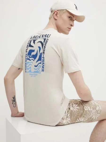 Pantaloni scurți Protest de in bej