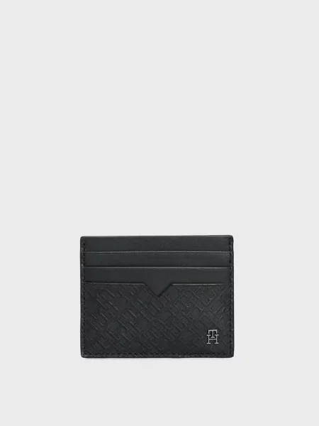 Кожаный кошелек Tommy Hilfiger черный