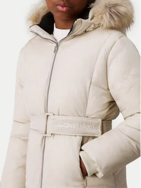 Zimní bunda Calvin Klein Jeans béžová
