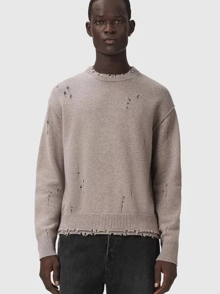 AllSaints pulover pentru bărbați cu lână WOLF bej