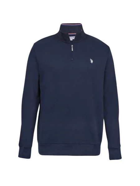 U.S. POLO ASSN. Pulover UMKurt safir / sângeriu alb