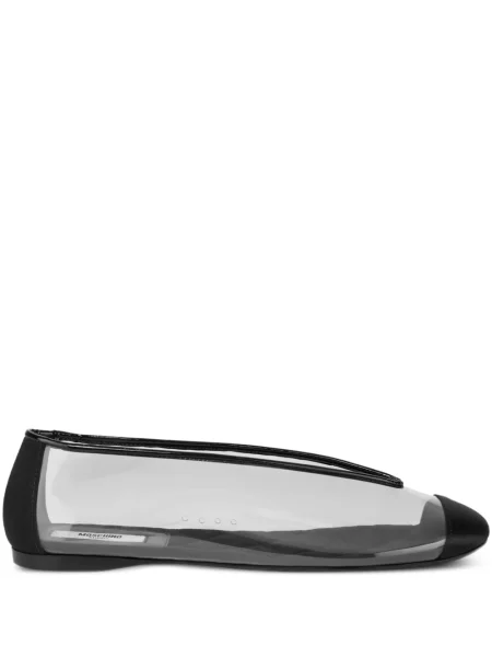 Balerini Moschino transparente alb