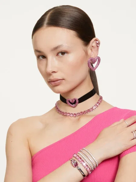Brăţară Swarovski transparente argintiu