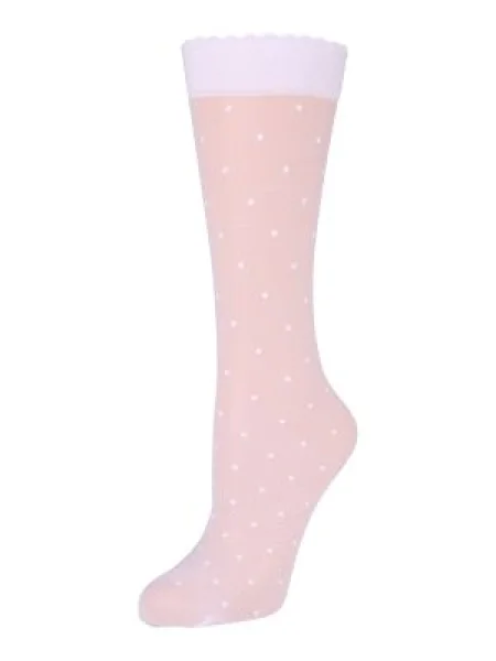 FALKE Dokolenke Dot 15 DEN' bela