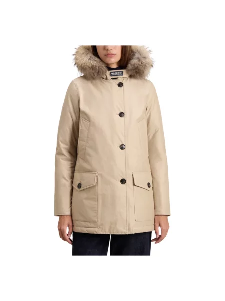 Parka Woolrich beżowa