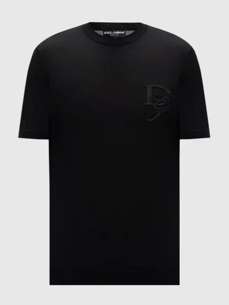 Футболка з кашеміру Dolce&gabbana чорна