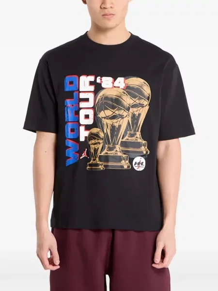 Scurt tricou Jordan cu imagine negru