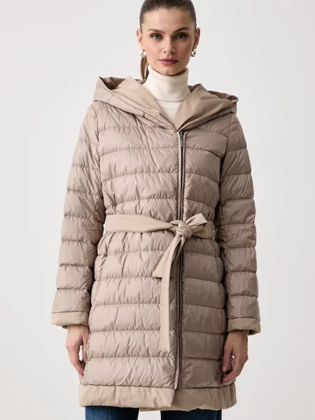 Weekend Max Mara kurtka puchowa dwustronna WKDUGGIOSO beżowa