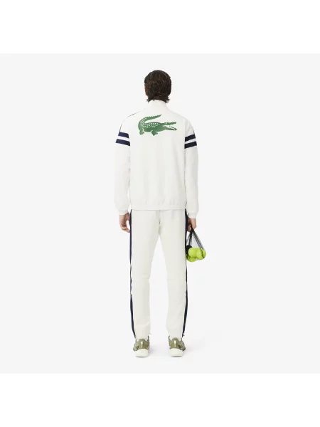 Lacoste Dres Tenisowy Z Nadrukiem biały