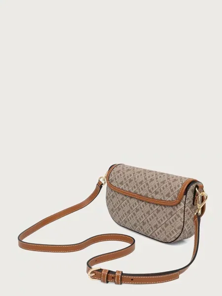 Tommy Hilfiger чанта crossbody дамска от имитация на кожа бежово