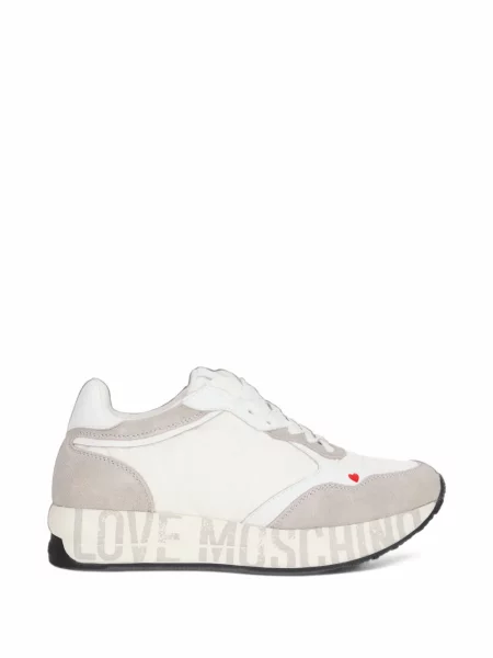 Matlasat sneakerși Love Moschino alb
