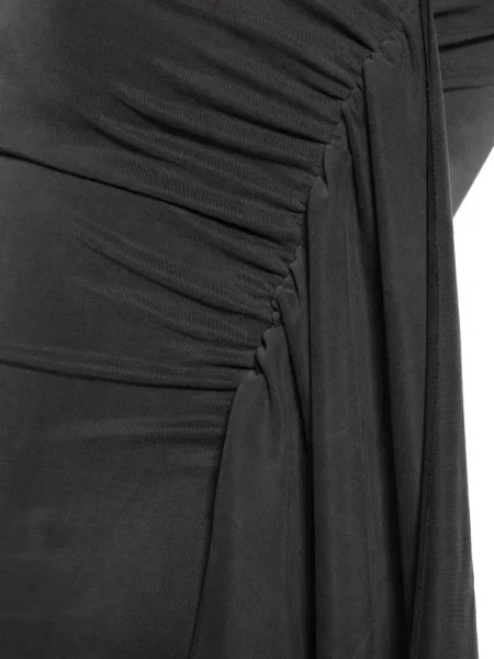 Rochie maxi Samsøe Samsøe cu volane drapată gri