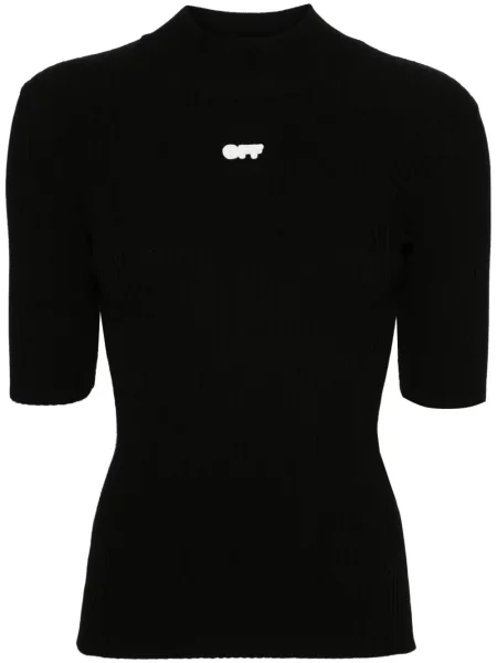 Top Off-white cu aplicații