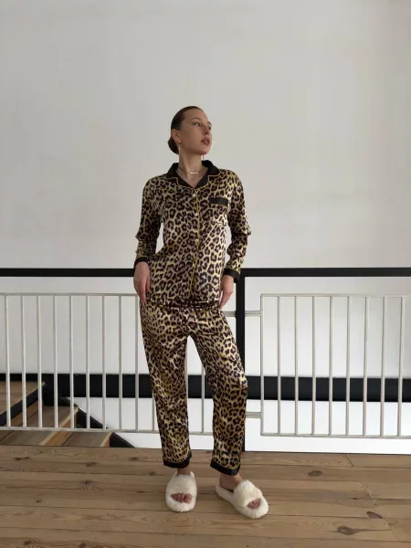 Піжама Nova Vega шовк коричневий