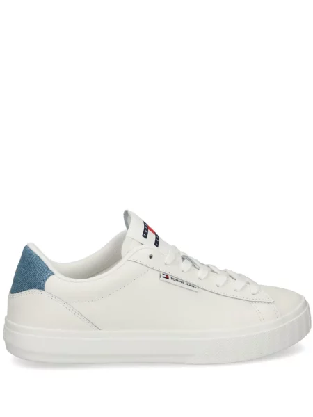 Sneakerși Tommy Jeans din piele alb