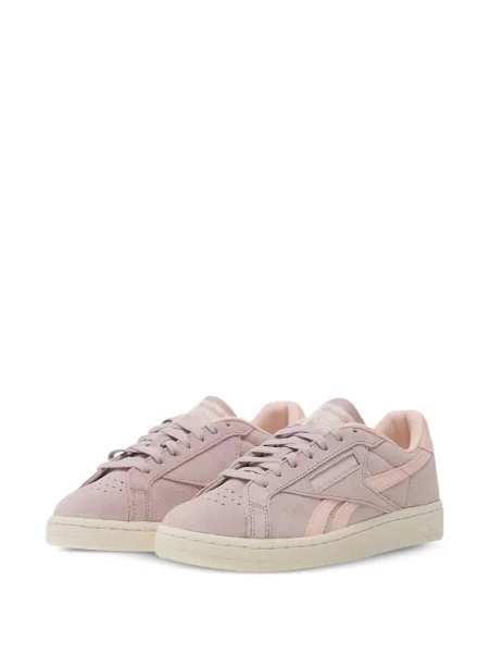 Sneakerși Reebok din piele de căprioară cu autograf violet