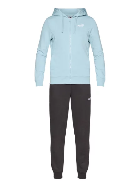 PUMA Športna trenirka turkizna / črna bela