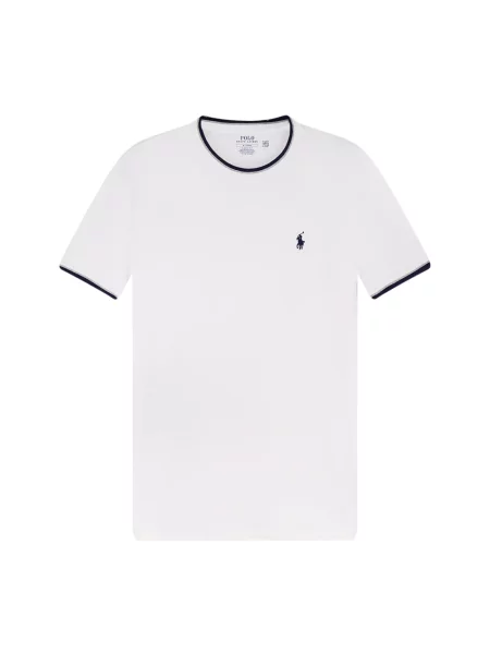 Polo Ralph Lauren Koszulki Mężczyzna L T-shirt z okrągłym dekoltem o klasycznym kroju biały