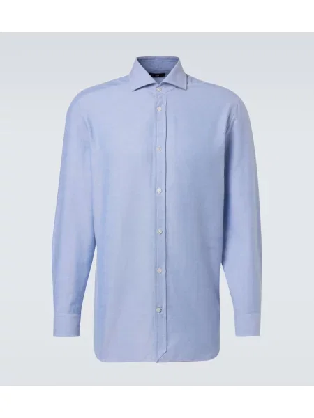 Cămașă Dunhill din poplin albastru