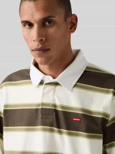 Koszulka polo o kroju relaxed fit z czystej bawełny model RUGBY BRANCO' Levi's