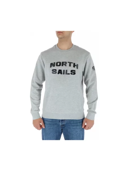Bluza North Sails żakardowa z dekoltem w kształcie litery U casual szara