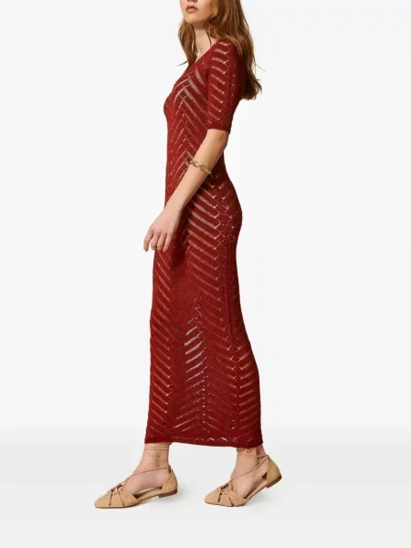 Rochie tricotată Twinset tricotate roșu