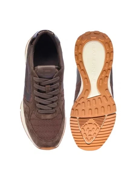 Sneakersy Baldinini zamszowe brązowe