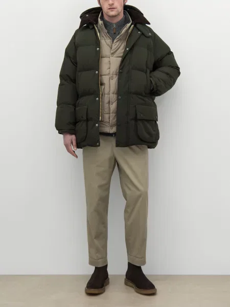 Пуховик Barbour зеленый