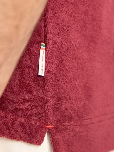 Polo Orlebar Brown din material terry roșu