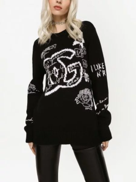 Iš natūralios odos vėrinys Dolce & Gabbana juoda
