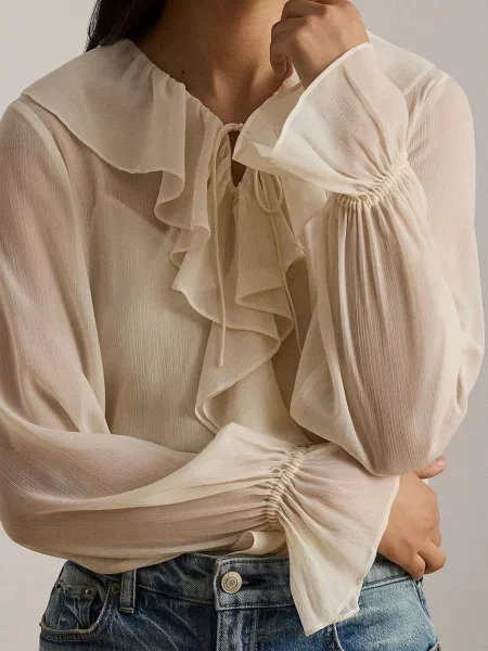 Lauren Ralph Lauren блузка із рюшами