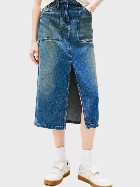 Джинсовая юбка Tommy Jeans синяя