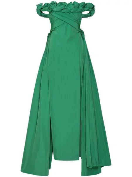 Rochie Rachel Gilbert cu guler henley verde