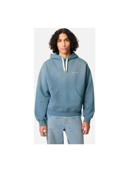 Bluza z kapturem Axel Arigato niebieska