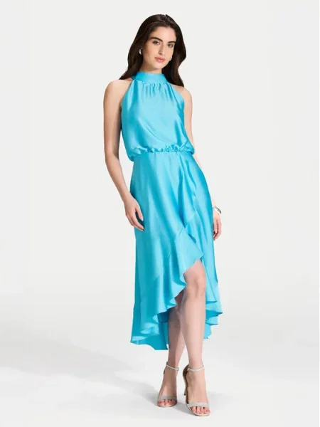 Swing Коктейлна рокля син