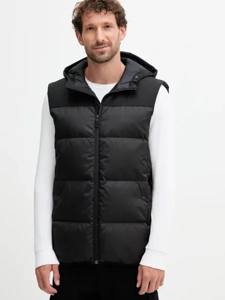 Пухен елек BOSS Green зимен модел черно