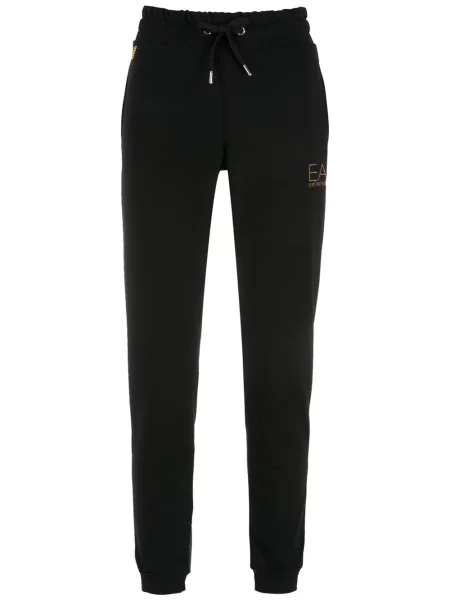 Pantaloni Ea7 Emporio Armani cu tepi negru